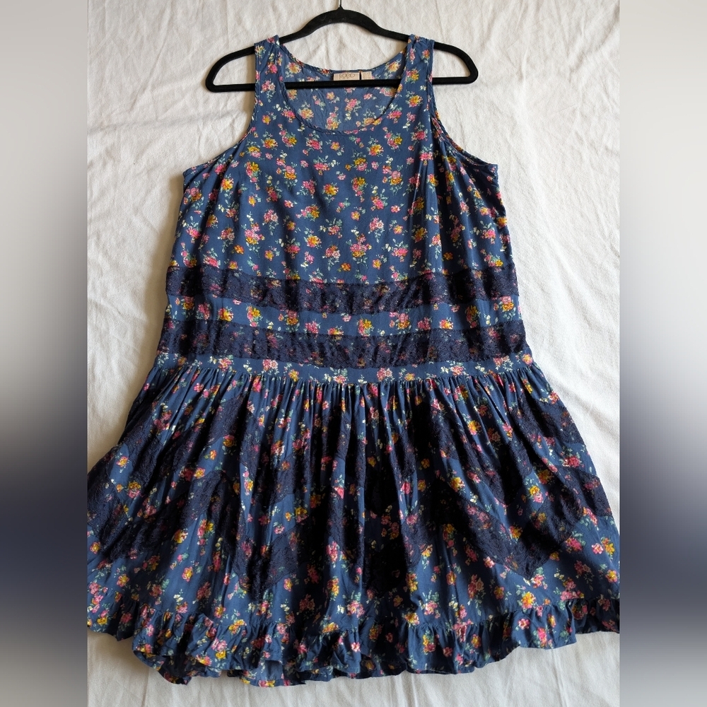 Lori Goldstien (LOGO Lavish) Sleeveless Mini Dress Size 18W
